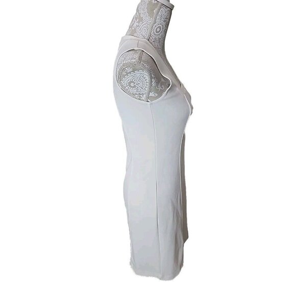 Boston Proper White Sleeveless  Knee Length Sheath Dress XS NWT wedding Shower - Picture 3 of 8